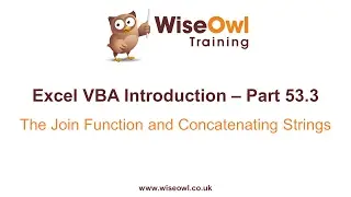 Excel VBA Introduction Part 53.3 - The Join Function and Concatenating Strings