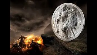 IRON KNIGHT 5 Oz Silver Coin 25$ Cook Islands 2024