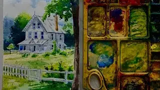 Easy water colour outdoor scenery for beginners #painting #art #outdoors #landscape #share #nature