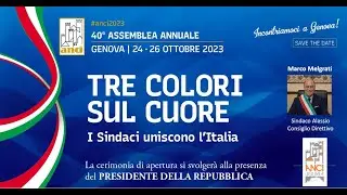 Assemblea Anci 2023 a Genova: Melgrati (Alassio)