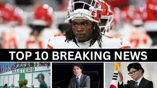 Masters Tee Times | NFL Player Trouble| Election in Canada| South Korea PM | WorldWideNetwork
