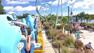 Back Row POV on Pipeline: The Surf Coaster at SeaWorld Orlando | The World's ONLY Surf Coaster