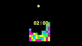 2 Minute Timer ⏳ ASMR Falling Bricks Countdown (10 Cols, Speed 4, Theme cyberpunk)
