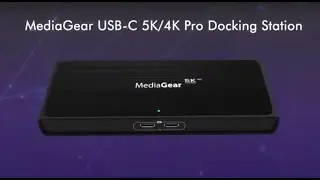 MediaGear 5K/4K Pro USB C Dual Display Docking Station - 100W Power Delivery for iOS and Windows OS