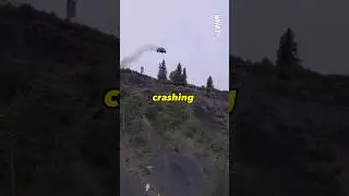 Вот что происходит, когда машина прыгает со скалы