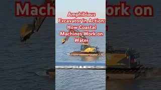 Amphibious Excavator in Action: How Coastal Machines Work on Water#excavator #chineseengineering
