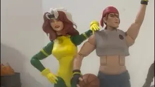 MARVEL LEGENDS X-men &lsquo;97 ROGUE & GAMBIT (hoops) 2 pack action figure review