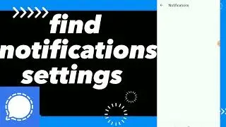 How To Find Notifications Settings On Signal App