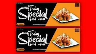 Food Restaurant Facebook Cover Designll Photoshop Tutorial ll Cracked Design ll