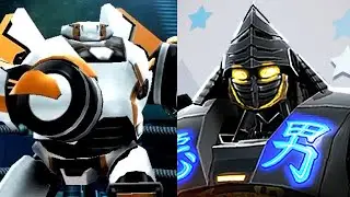 REAL STEEL WRB Nitro VS Bluebot & Sarge & Gridlock & Fat Boy & Blockbuster & Nitro