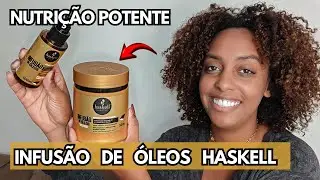 Infusão de Óleos Haskell: Nutrição profunda para cabelos ressecados #cachosdasamy