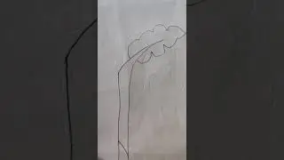 How to draw easy banana tree #drawing #shortvideo #art #tree
