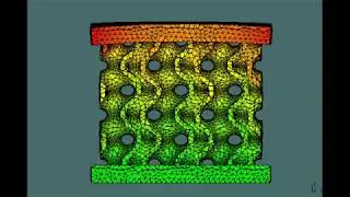 Finite Element analysis  of a Lattice Structure using opensource tools