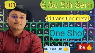3d Transition Metal | B.Sc 5th Sem One Shot Full Revision | Exam Special #yt #viral #shorts #oneshot