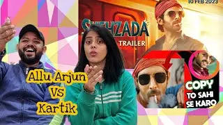 Shehzada Official Trailer Reaction | Kartik Aaryan, Kriti Sanon | Rohit Dhawan |