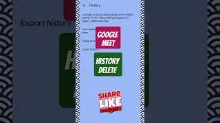 How to Delete Google Meet Call History? #shortsfeed #trending #ytshorts #googlemeet