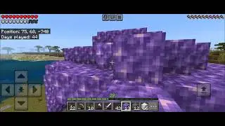 I made an amethyst house 🏠 🏡 in Minecraft PE Survival series 🌍🌲(part 6)