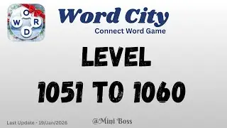 Word City Level Answers [1051 to 1060 Levels] | Connect Word Game 🧩✨ | Mini Boss
