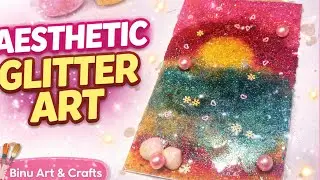 &ldquo;Aesthetic Glitter Sunset Art | Satisfying DIY Art & Craft ✨🌅&rdquo;