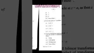 #kolhan_university, MSc math honours, sem-1, Paper-CC-2/102, question paper-2024 #complexanalysis