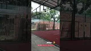 Before & After instalasi lapangan padel kota palembang #padel #court #palembang