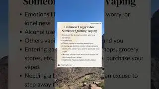 Common Triggers for someone trying to quit Vaping