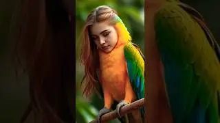 Natural Girl Parrot ❤️❤️❤️ #foryou #love #naturelovers #parrot #girl #forest #shorts #amaizing #like
