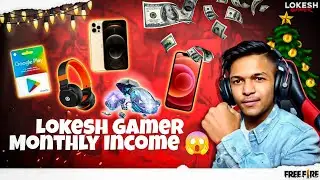 Lokesh Gamer Monthly Income🤑₹$ 😱?? #shorts #freefire
