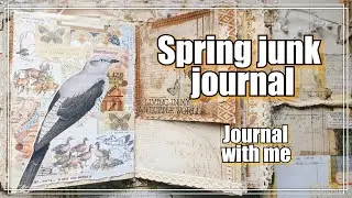 Spring junk journal (Journal with me 16) Using masterboards.