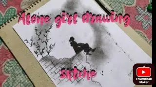 Alone girl drawing  #art #viralvideo 