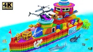 How To Make The Strongest Rainbow Boat To Treasure Has Helicopter From Magnetic Balls