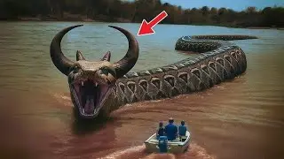 This Snake Is Bigger Than a Boat! 😨 Shocking River Discovery @MrAnimalOffice 