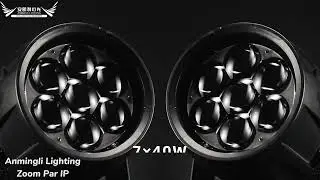 professionallighting Zoom PAR light with IP65 7PCS 40W RGBW  anmingli lighting Professional