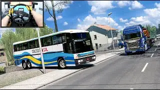 Bus Ride Through Villages in France - Euro Truck Simulator 2 - Moza R21 Setup