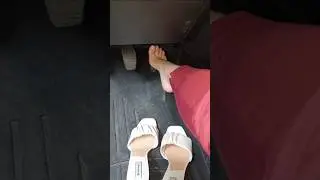 A friend let me drive his car #heels #pedalpumping #revving #hardrevving #barefoot