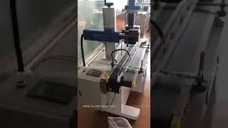 Automatic rubber parts metal spare parts laser printer machine line with conveyor