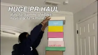 huge skincare & makeup pr haul *10+ packages* (summer fridays, tatcha, kosas, and more)