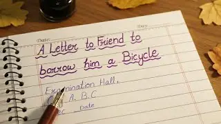 A Letter to a Friend to Borrow him a Bicycle| English Writing| Online Education 