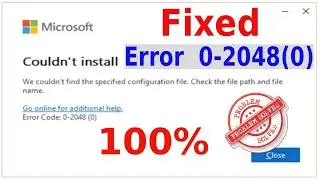 Fix Microsoft Office Couldn't Install Error | Error Codes 0-2048(0) & 0-2054(0)✅