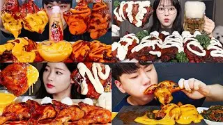 Juicy Spicy BBQ Chicken Mukbang 🌶️🍗 | Ultimate ASMR Crunch & Drip🥵🤤