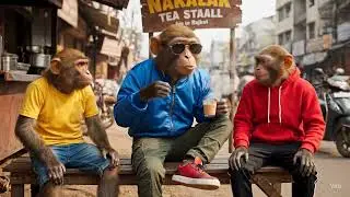 Bandar Ki Bike Wali Baat! -Nakalak Tea Stall &ndash; Dreaming Big #RajkotRiders #ReelLife #VideoTrend