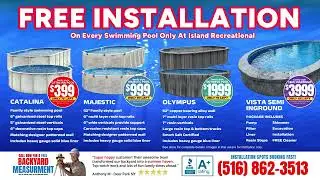 Free Pool Installation &ndash; Starting at Just $399! | Island Recreational End Year Mega Savings Event