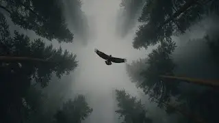 Foggy Wood | Windy Forest in the Mist | 3 Hours Ambient Background