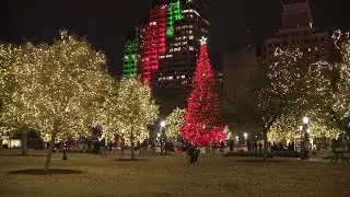 San Antonians celebrate holidays at Travis Park