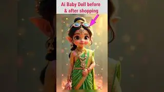 cute Ai babydoll 😍🪔 before and after shopping 👑✨