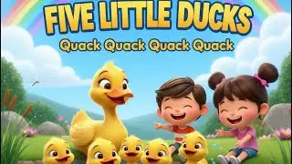 Five Little Ducks 🦆 Bubble Beeps Rhymes 🎶 Adorable Counting Song for Kids & Babies 🌈