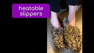 Warmies microwavable slippers up close