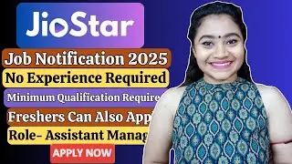 Jio Star Job Notification 2025| Latest Job Vacancy For Freshers| Remote Jobs| Freshers Job Updates..