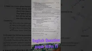 #english paper #class11#question paper #practices #term 2#40 marks