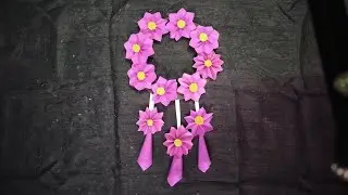 Paper flawar || esay Beutiful disaion #paperwallcraft #walldecor #art 